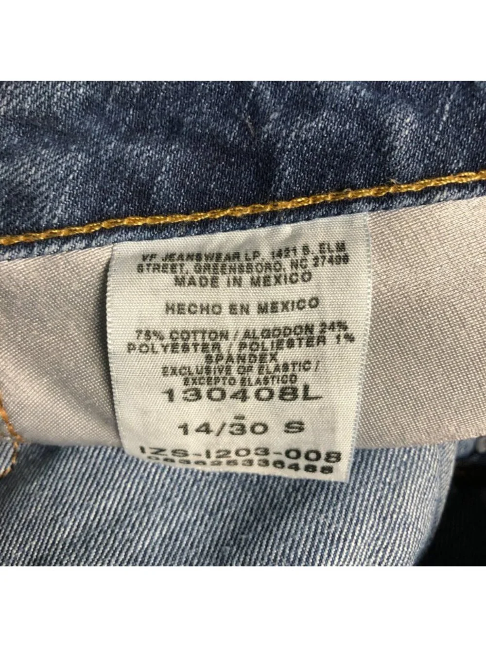 VF Jeanswear Jeans Womens 14 30 S Blue Denim Instantly Slims You 130408L Pants
